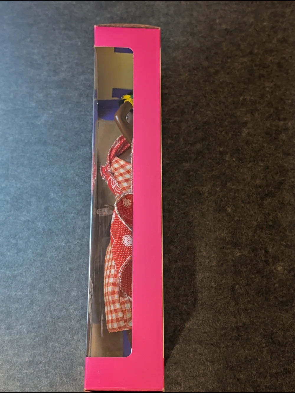 Kenyan Barbie Doll in Red Plaid Dress